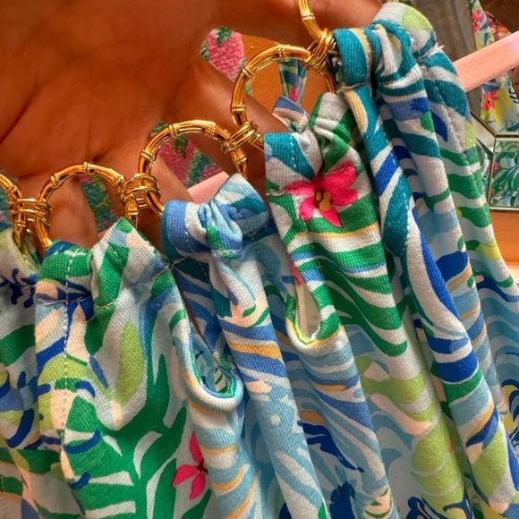 🦩🌴Lilly Pulitzer Shirelle skirted Romper Multi Via Parigi🌴🦩 - Picture 7 of 12